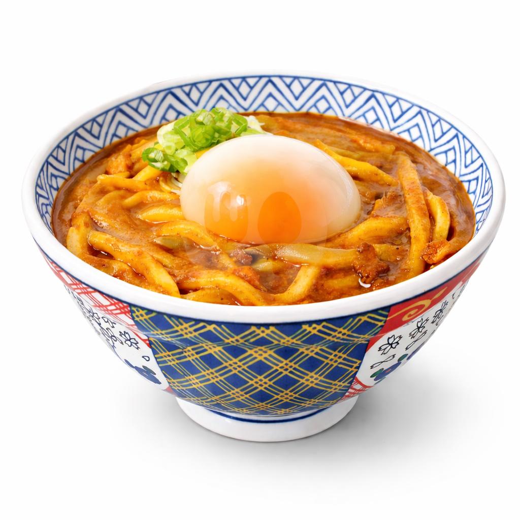 Curry Udon Soup with Onsen Egg