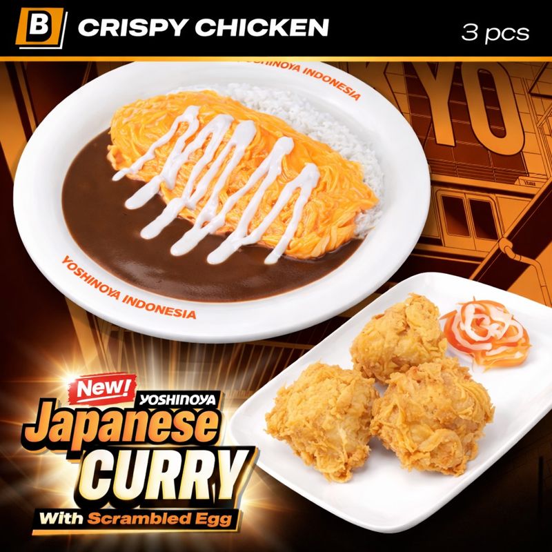 Japanese Curry Rice + Crispy Chicken + Scrambled Egg