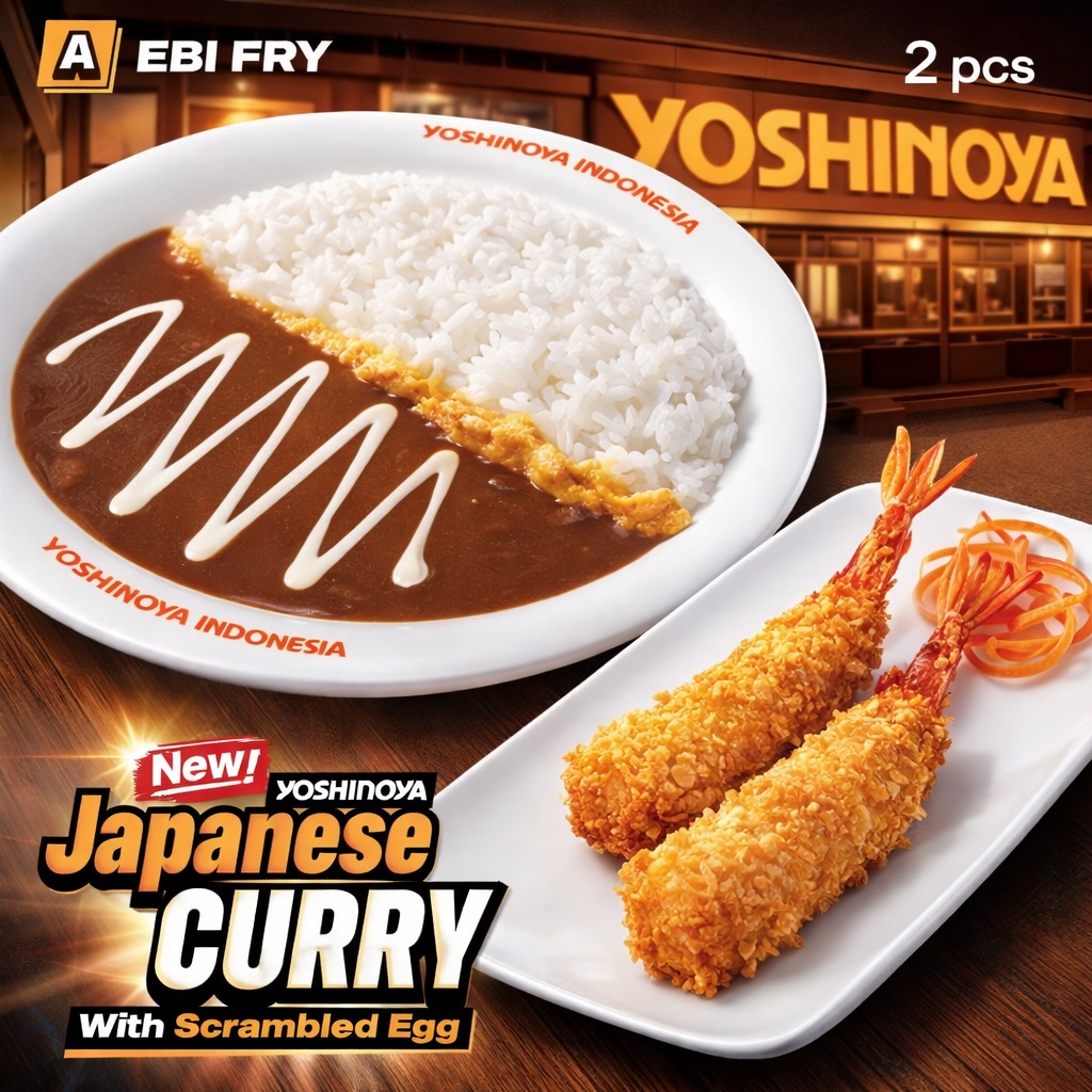 Japanese Curry Rice + Ebi Fry
