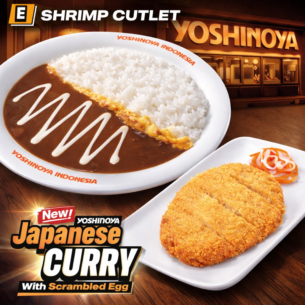 Japanese Curry Rice + Shrimp Cutlet