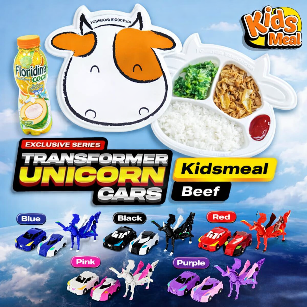 Kids Meal Beef + Transformer Unicorn Cars