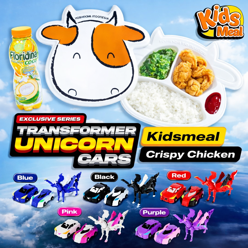 Kids Meal Crispy Chicken + Transformer Unicorn Cars