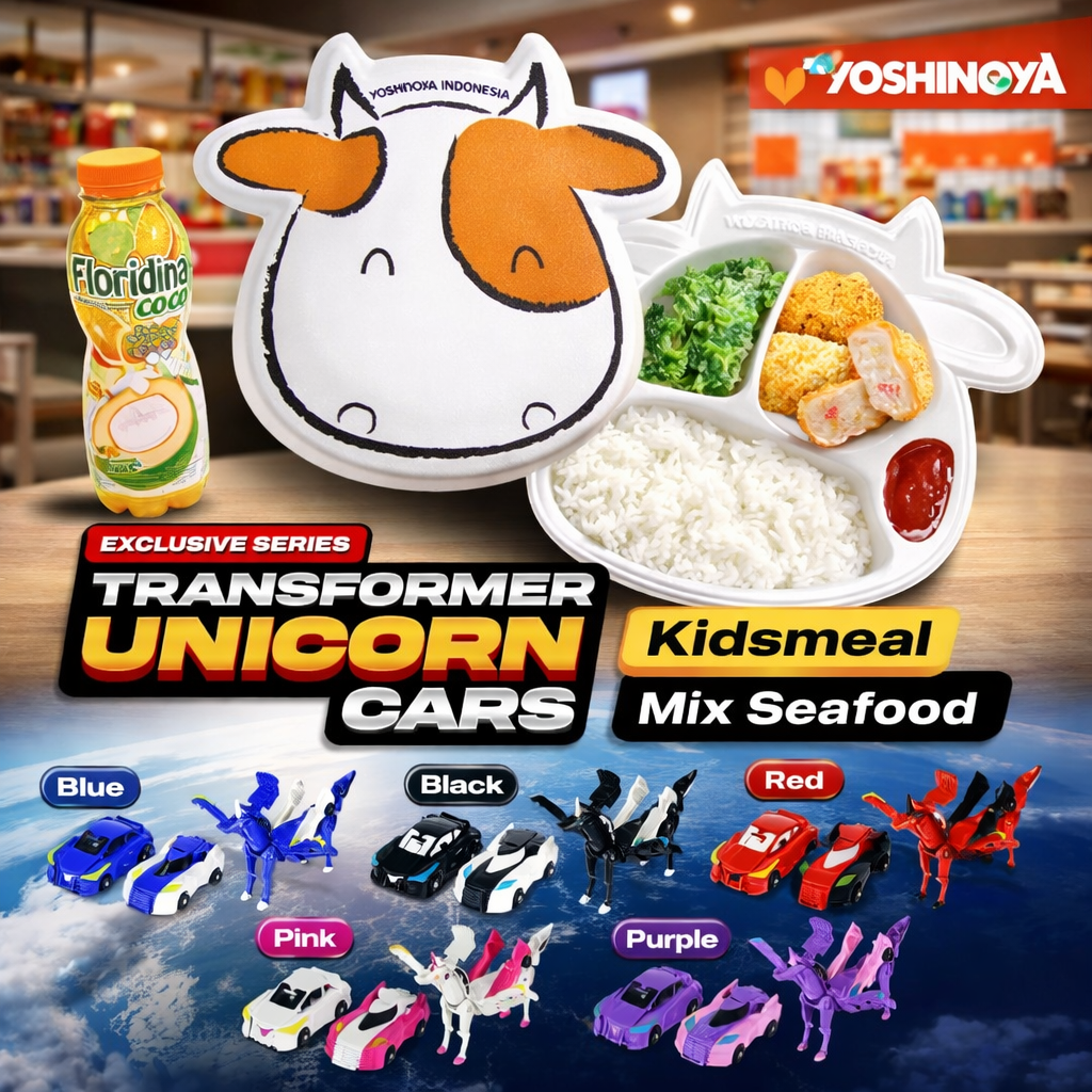 Kids Meal Mix Seafood + Transformer Unicorn Cars