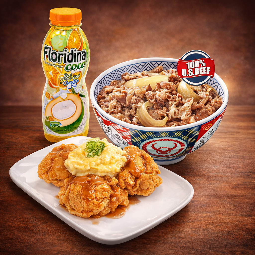 Paket Puas Chicken Nanban + Beef Bowl (R) + Drink